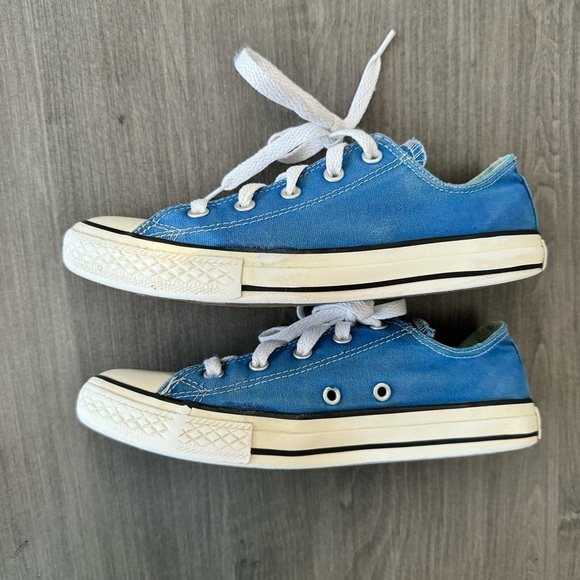Converse All Star Chuck Taylor low top sneakers shoes blue kids size 3 - Picture 8 of 10
